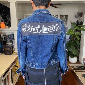 “Stay Creepy” Back patch Jean Jacket